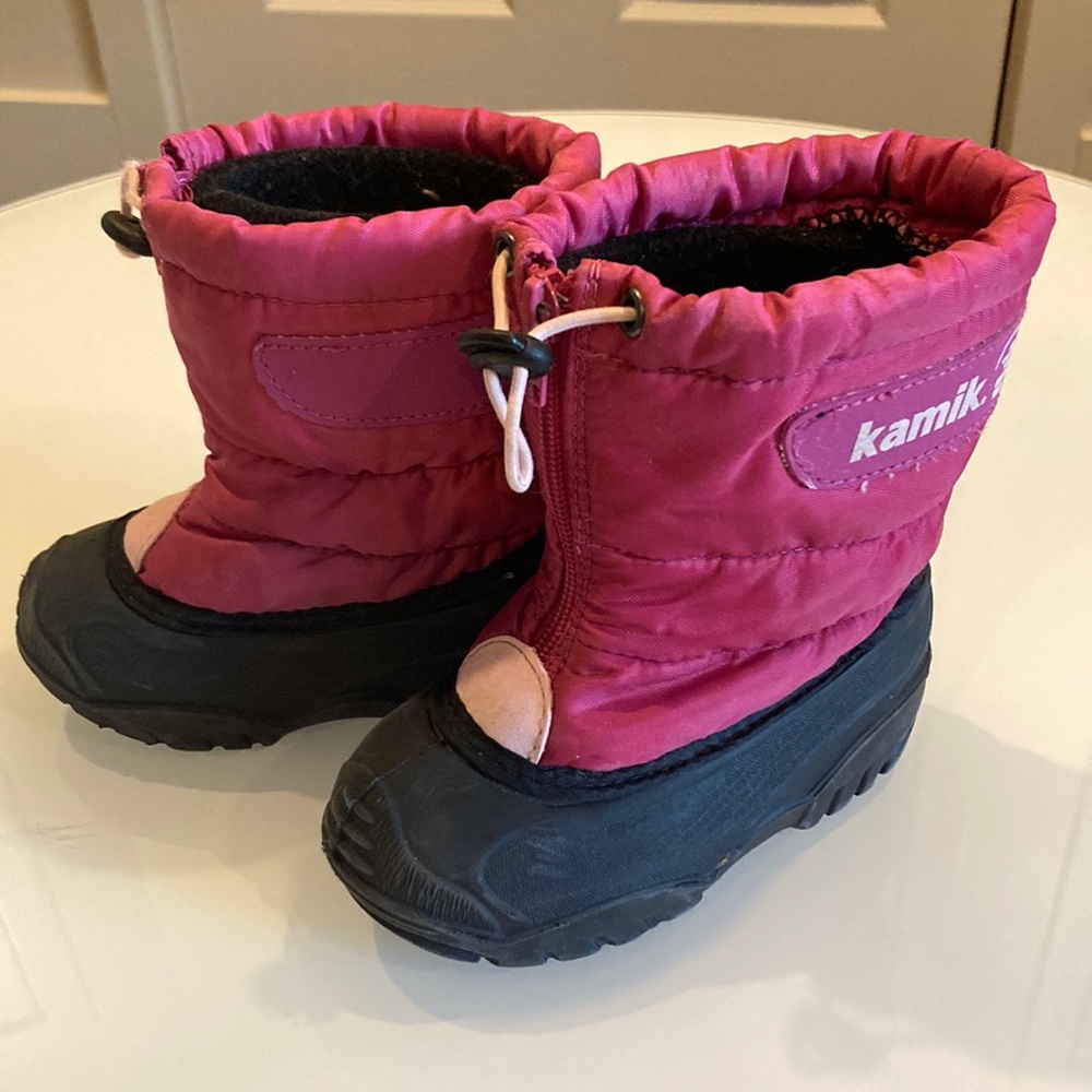 Kamik girls winter boots, size 7 toddler